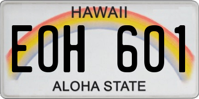 HI license plate EOH601
