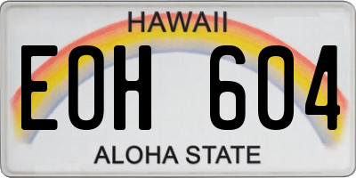 HI license plate EOH604