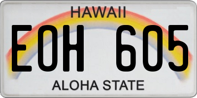 HI license plate EOH605