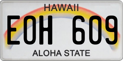 HI license plate EOH609