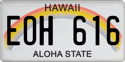 HI license plate EOH616