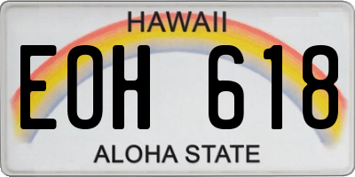 HI license plate EOH618