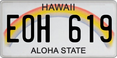 HI license plate EOH619