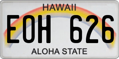 HI license plate EOH626