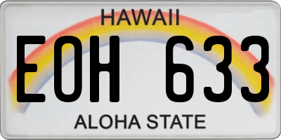 HI license plate EOH633