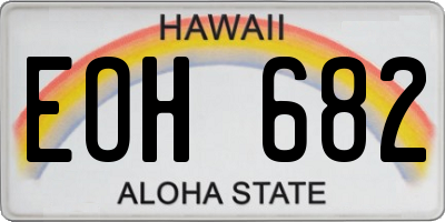HI license plate EOH682