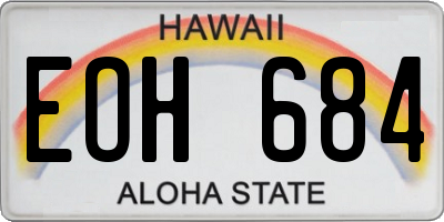 HI license plate EOH684