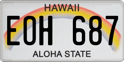 HI license plate EOH687