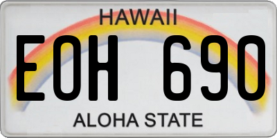 HI license plate EOH690