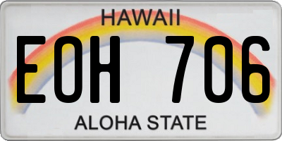 HI license plate EOH706