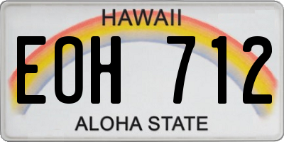 HI license plate EOH712