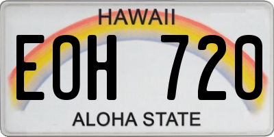 HI license plate EOH720
