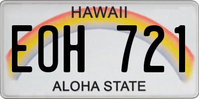 HI license plate EOH721