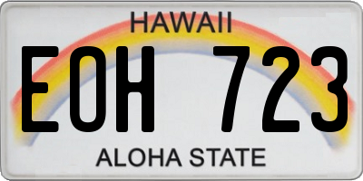 HI license plate EOH723