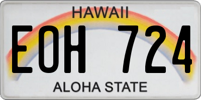 HI license plate EOH724