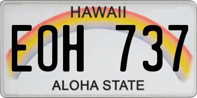 HI license plate EOH737