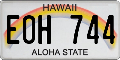 HI license plate EOH744
