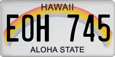 HI license plate EOH745