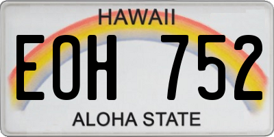 HI license plate EOH752