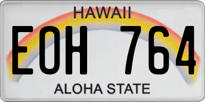 HI license plate EOH764