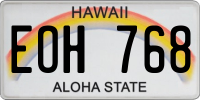 HI license plate EOH768
