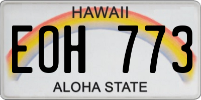 HI license plate EOH773