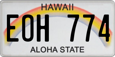 HI license plate EOH774