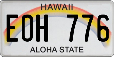 HI license plate EOH776