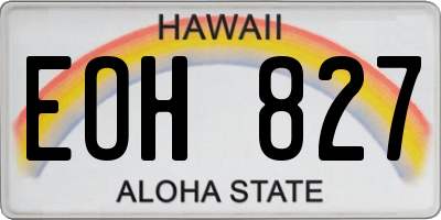 HI license plate EOH827