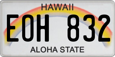 HI license plate EOH832