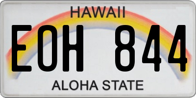 HI license plate EOH844