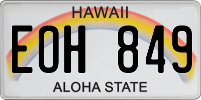 HI license plate EOH849