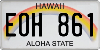 HI license plate EOH861