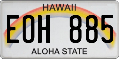 HI license plate EOH885