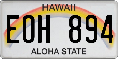 HI license plate EOH894