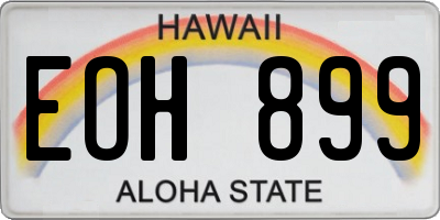HI license plate EOH899
