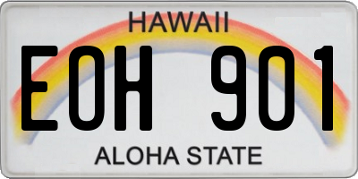 HI license plate EOH901