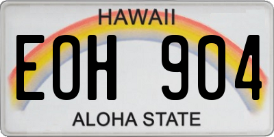 HI license plate EOH904