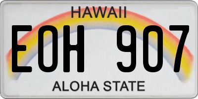 HI license plate EOH907