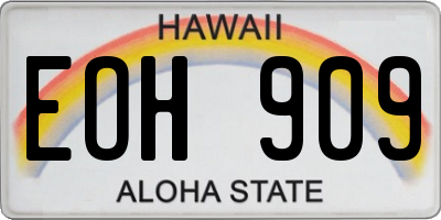 HI license plate EOH909