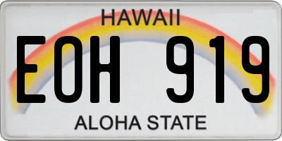 HI license plate EOH919
