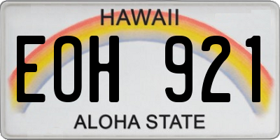 HI license plate EOH921