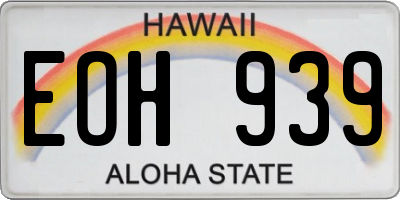 HI license plate EOH939