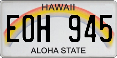 HI license plate EOH945