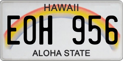 HI license plate EOH956
