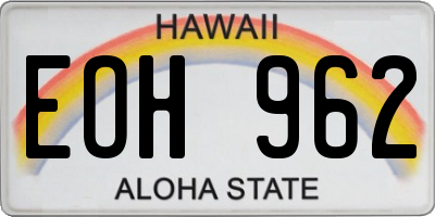 HI license plate EOH962