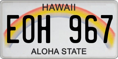 HI license plate EOH967