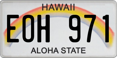 HI license plate EOH971