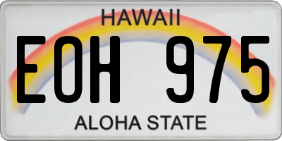 HI license plate EOH975