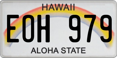 HI license plate EOH979